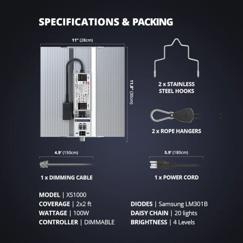 Home Grow Set 100x100x200cm mit ViparSpectra LED